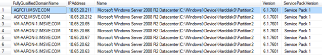 output from test server UTC